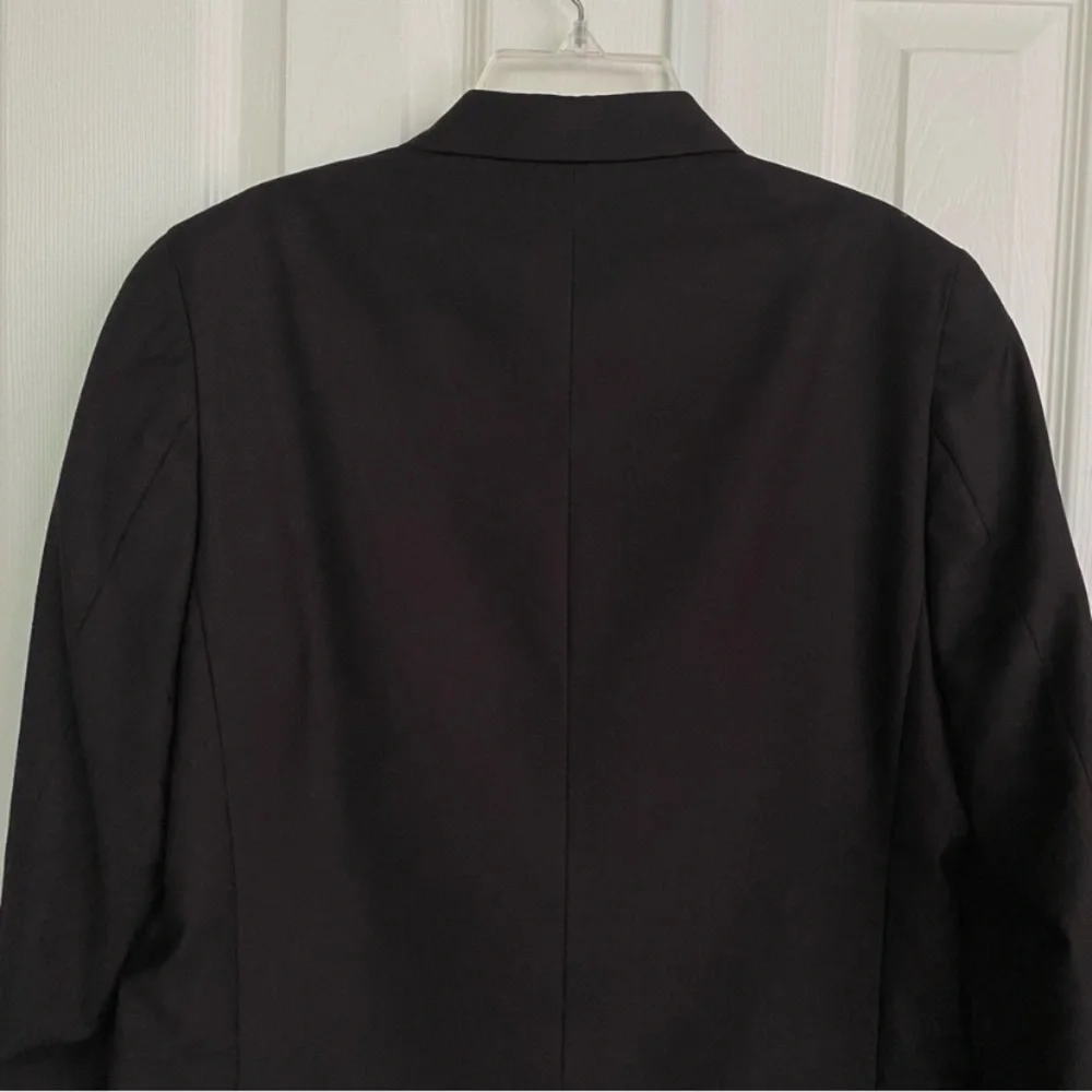 Carven Black Wool/Silk Blend Blazer Size 18